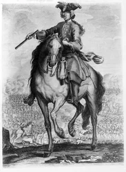 Prince Charles Edward Stuart à la bataille de Prestonpans, vers 1745